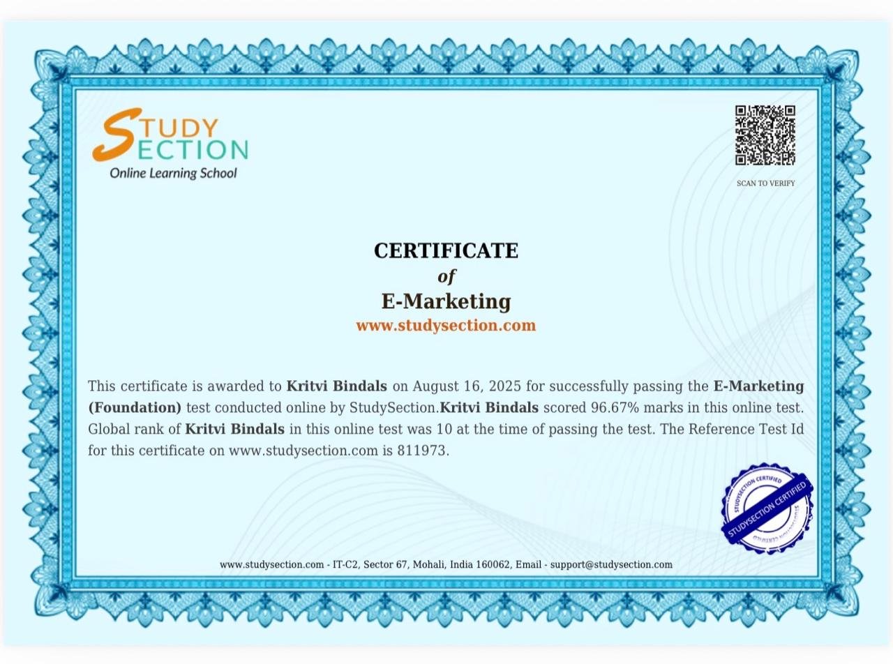 E-Marketing — StudySection