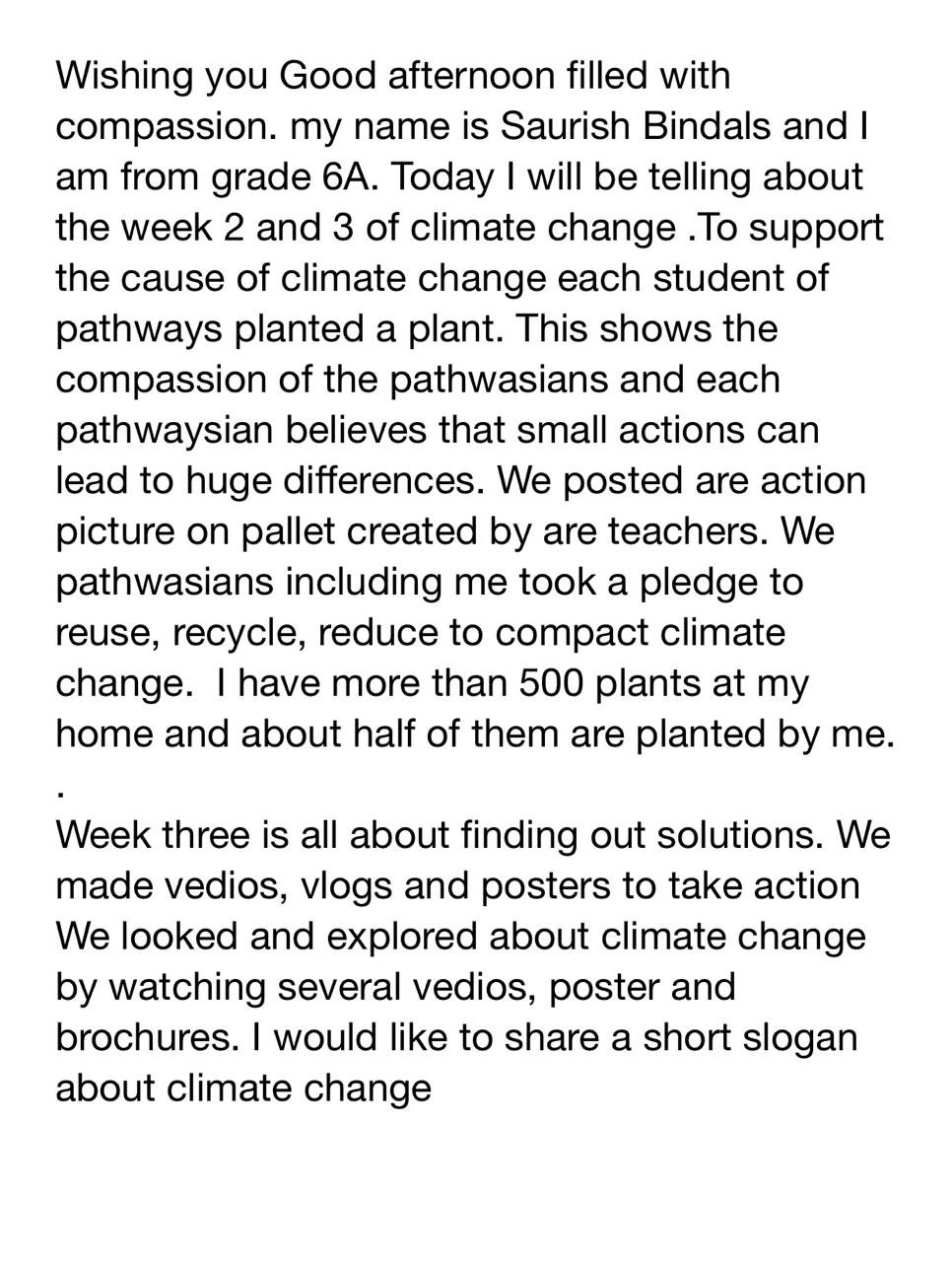 Climate Action — My Reflection